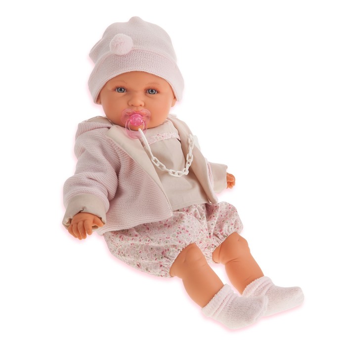 Кукла "Роза" в бежевом, плачущая, 55 см