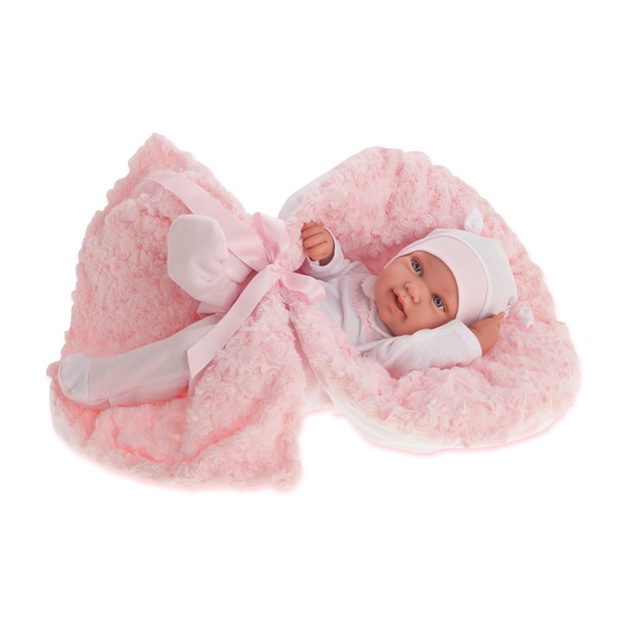 Кукла-младенец "Эдуарда" в розовом, 42 см