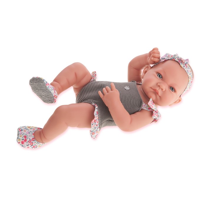 Кукла-младенец "Ника" в сером, 42 см