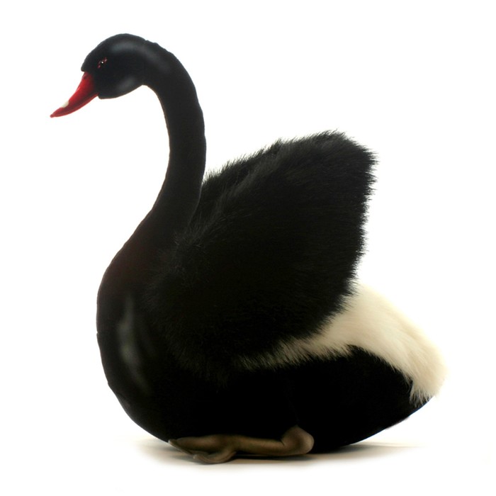 Мягкая игрушка "Лебедь" чёрный, 29 см
