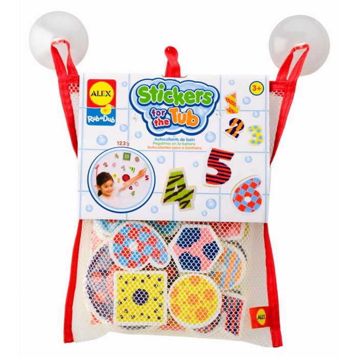Набор фигурок-стикеров для ванны "Цифры" в сетке