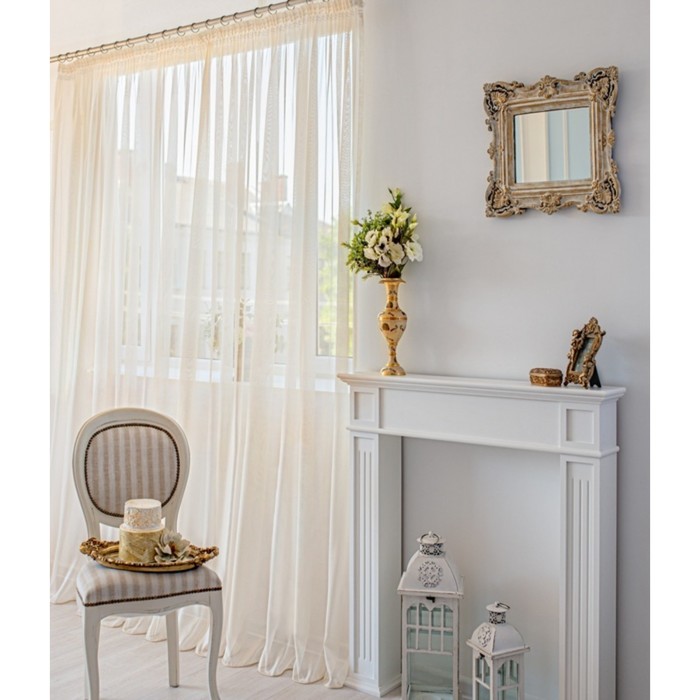 Тюль Hohmann, размер 500х250 см, цвет шампань, шторная лента