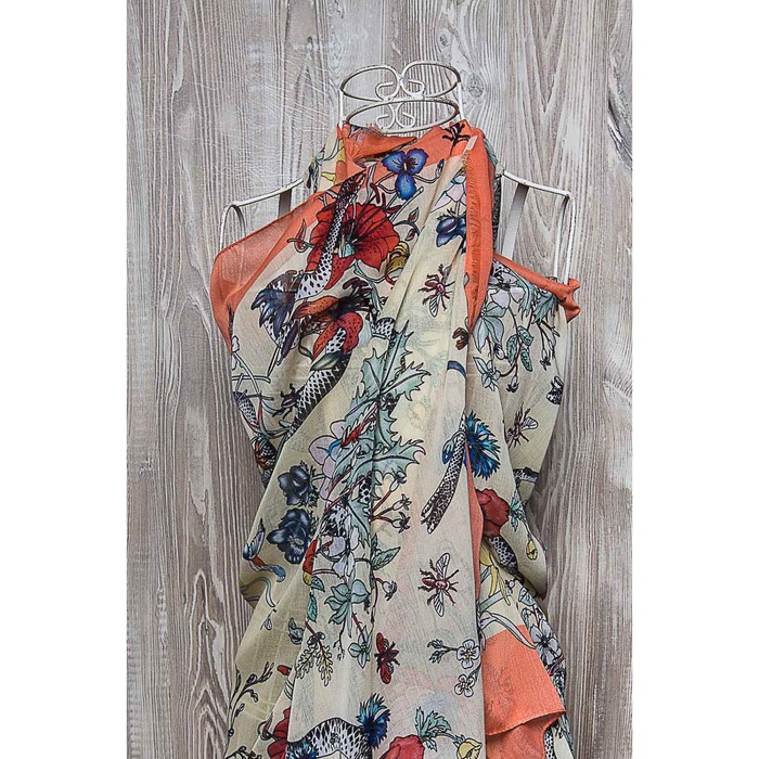 Палантин женский, размер 180х90 см, цвет розовый KXV6609