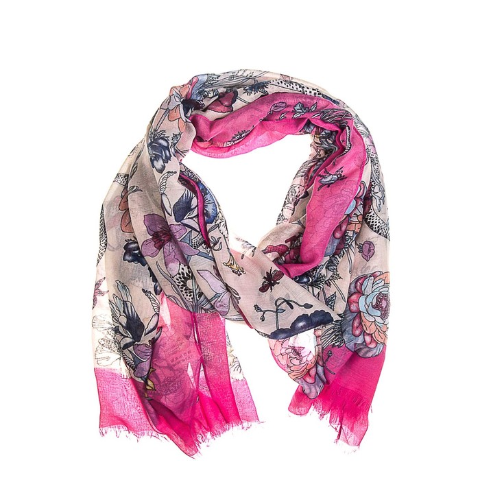 Палантин женский, размер 180х90 см, цвет голубой KXV6610