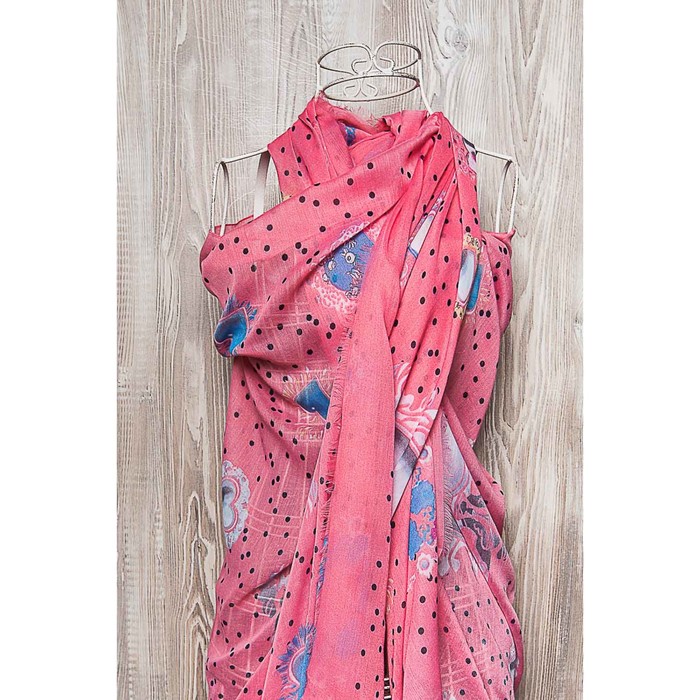 Палантин женский, размер 180х90 см, цвет розовый KXV6612