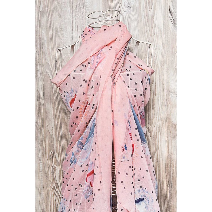 Палантин женский, размер 180х90 см, цвет розовый KXV6615