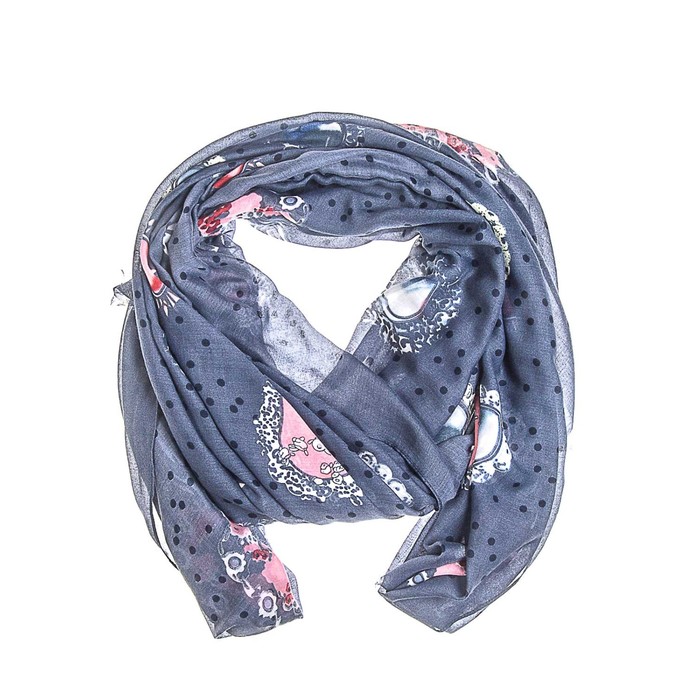 Палантин женский, размер 180х90 см, цвет тёмно-синий KXV6616