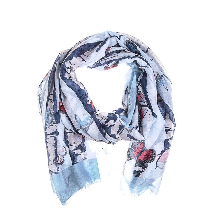 Палантин женский, размер 180х90 см, цвет голубой KXV6621