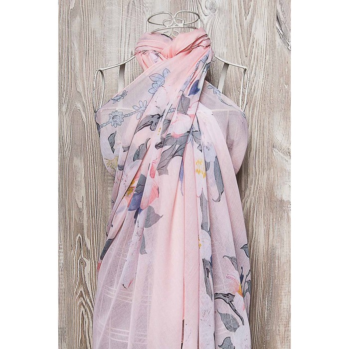 Палантин женский, размер 180х90 см, цвет розовый KXV6622