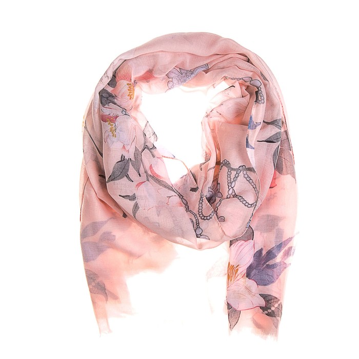 Палантин женский, размер 180х90 см, цвет розовый KXV6622