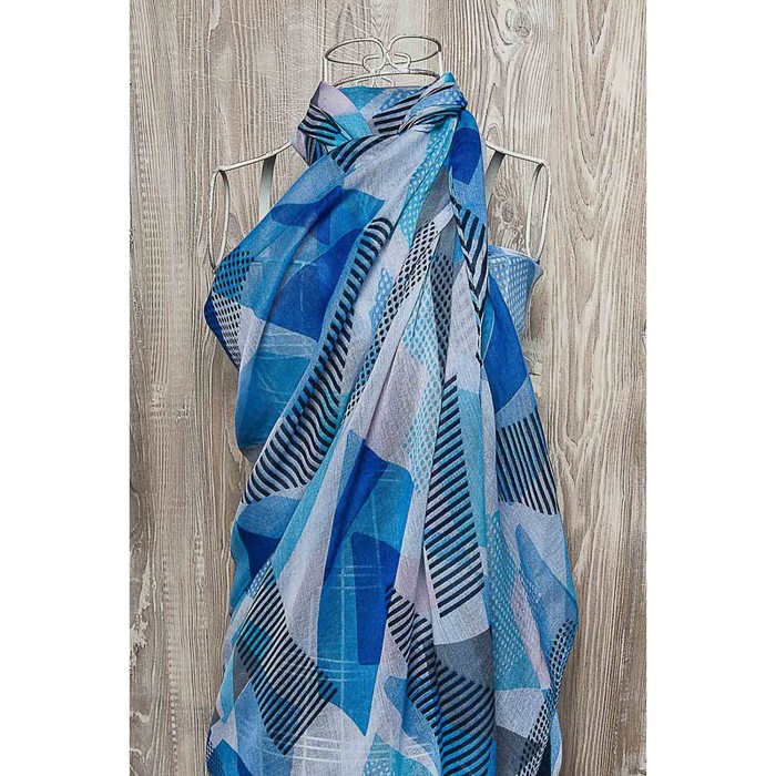 Палантин женский, размер 180х80 см, цвет голубой K05V7626