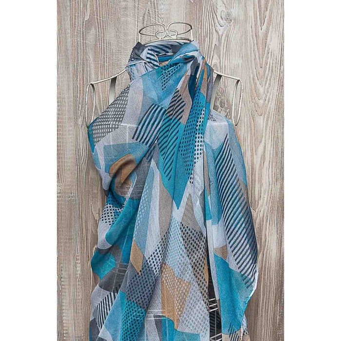 Палантин женский, размер 180х80 см, цвет голубой K05V7628
