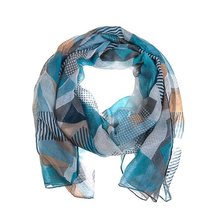 Палантин женский, размер 180х80 см, цвет голубой K05V7628