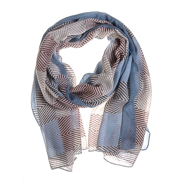 Палантин женский, размер 180х90 см, цвет голубой KXV8605