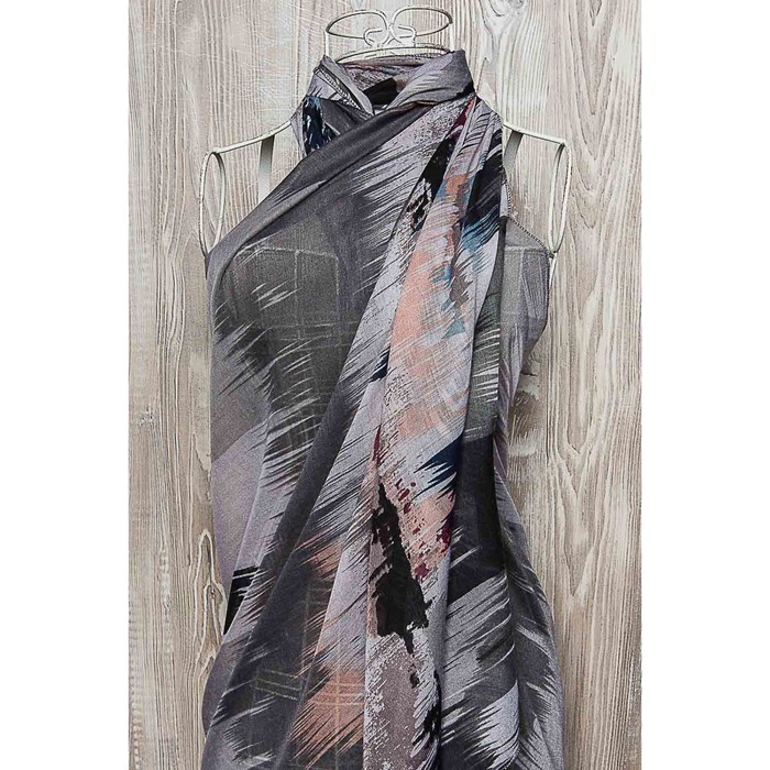 Палантин женский, размер 180х90 см, цвет серый KXV8608