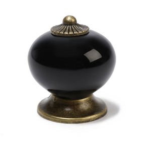 Ручка кнопка DOME Ceramics 003, керамическая, черная Ош