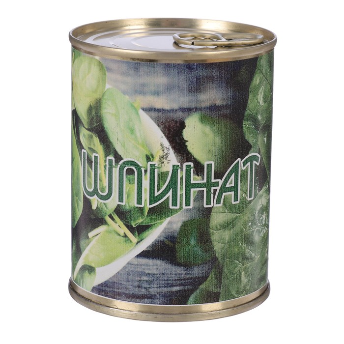 Растущая травка в банке "Шпинат"