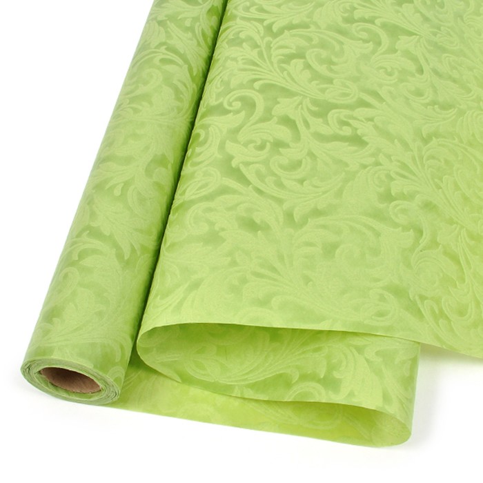 Фетр ламинированный "Вензель" 0,49 х 5 м, цвет зелёный