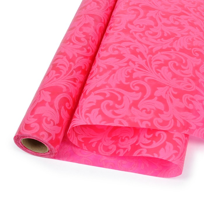 Фетр ламинированный "Вензель" 0,49 х 5 м, цвет ярко-розовый