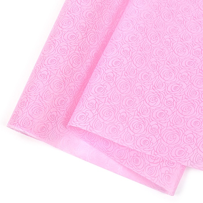 Фетр ламинрованный "Розочки" 0,49 х 5 м, цвет светло-розовый