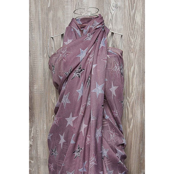 Палантин женский, размер 180х90 см, цвет тёмно-сиреневый KXV8616