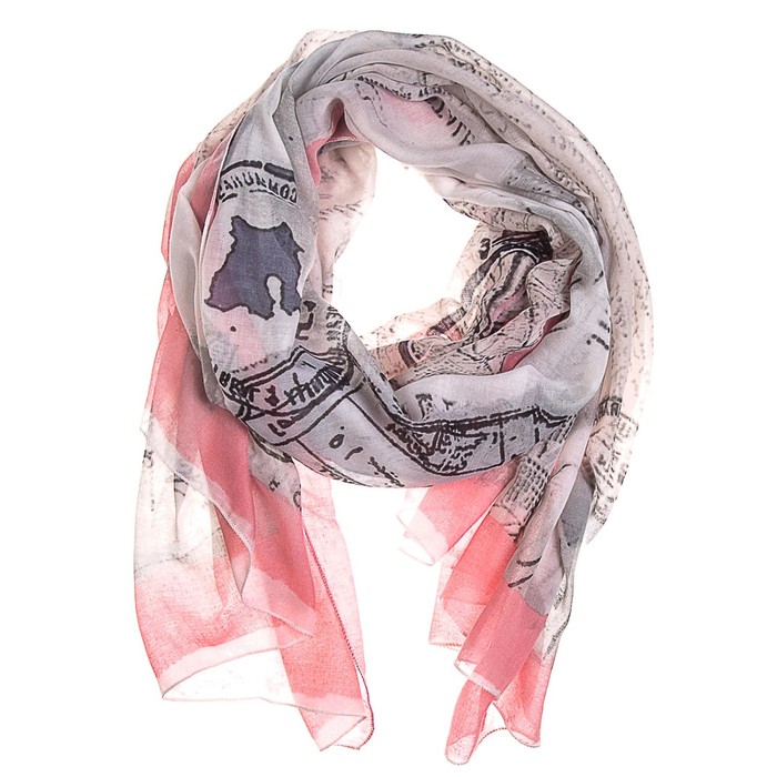 Палантин женский, размер 180х90 см, цвет розовый KXV8620