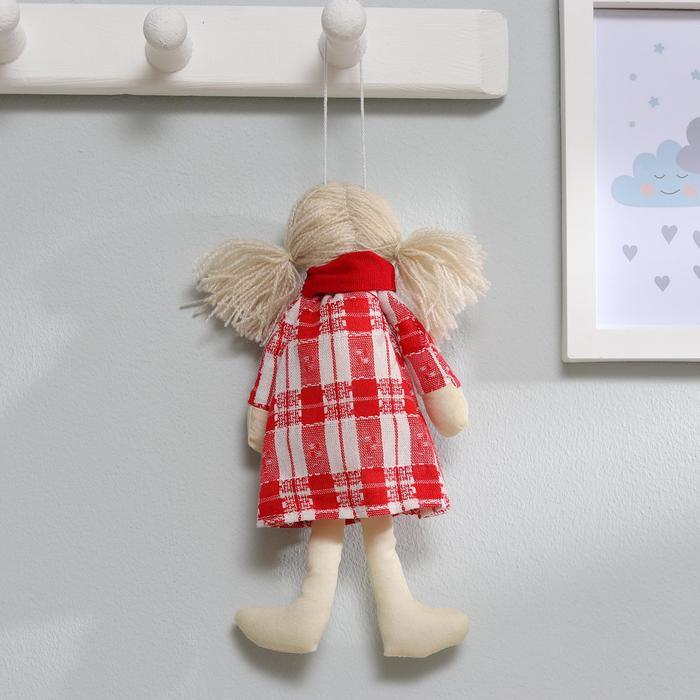 Мягкая игрушка-подвеска кукла "Юля" в шарфике, цвета МИКС
