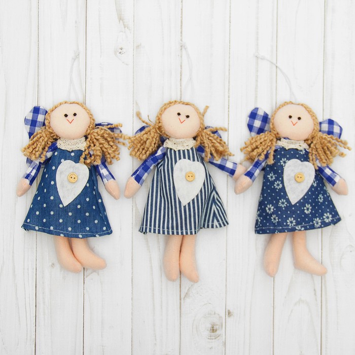 Мягкая игрушка-подвеска "Ангел", кукла с крылышками, цвета МИКС