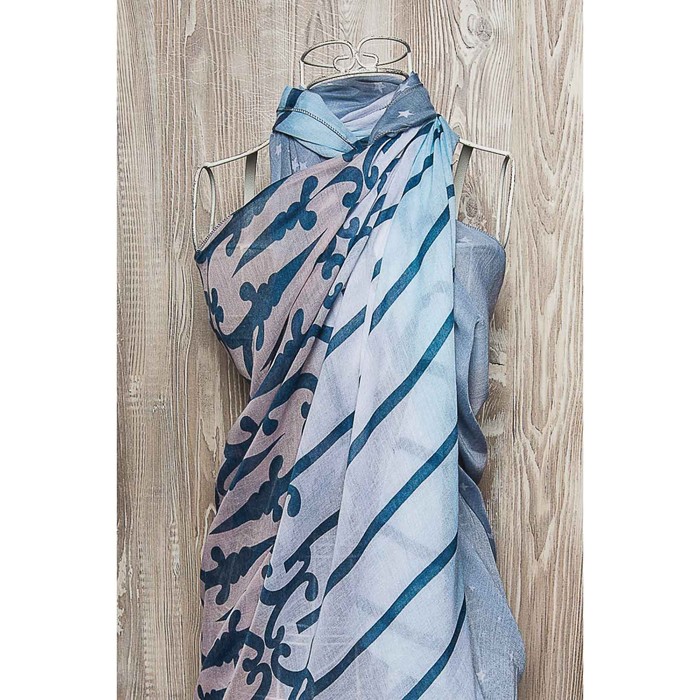 Палантин женский, размер  180х90 см, цвет голубой  KXV8636