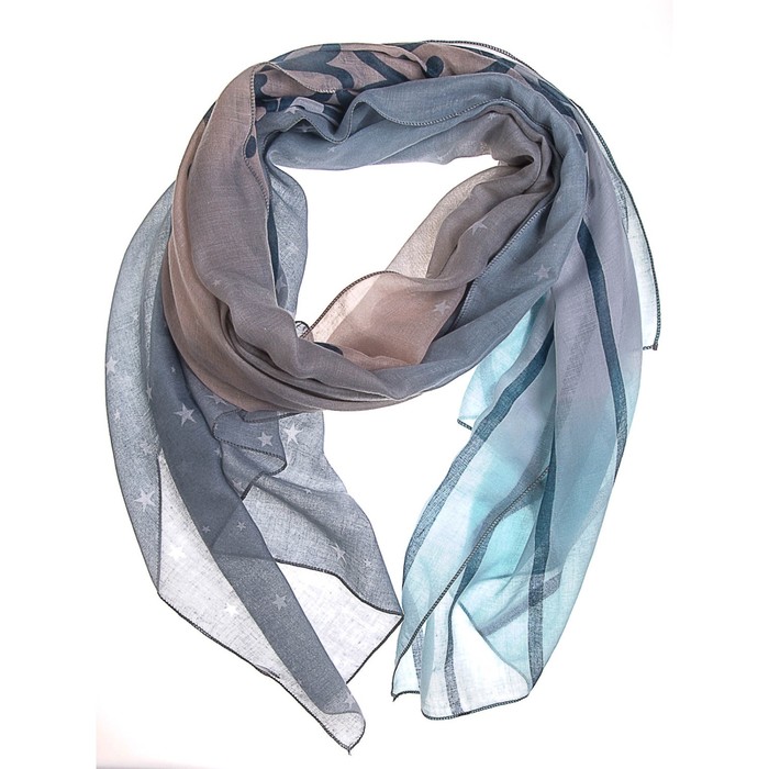 Палантин женский, размер 180х90 см, цвет голубой KXV8636