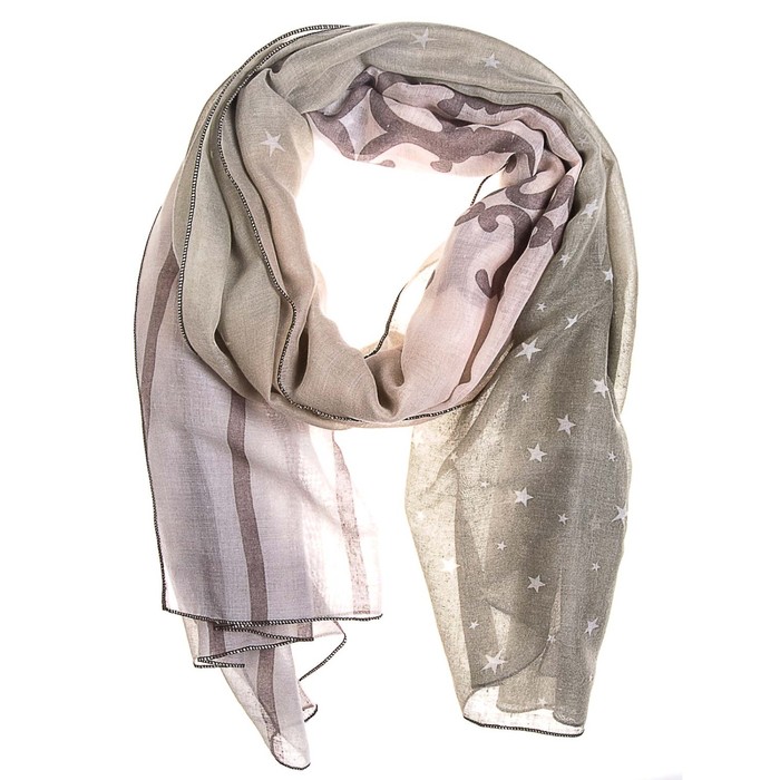 Палантин женский, размер 180х90 см, цвет серый KXV8637