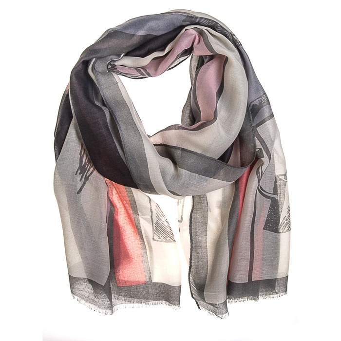 Палантин женский, размер 180х90 см, цвет белый K05V5508