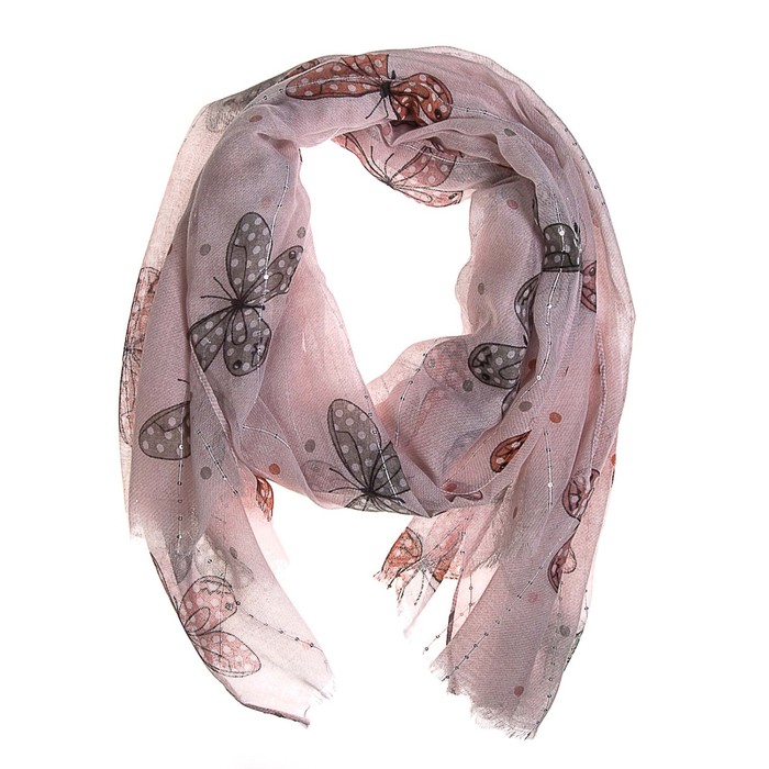 Палантин женский, размер 180х90 см, цвет розовый K05V5522