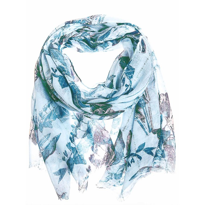 Палантин женский, размер 180х90 см, цвет голубой K05V5528