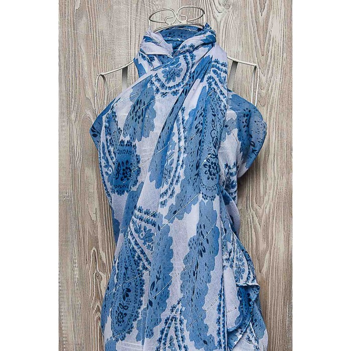 Палантин женский, размер 180х90 см, цвет голубой K05V5537