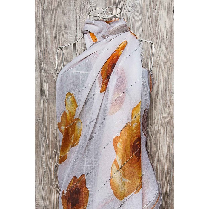 Палантин женский, размер 180х90 см, цвет белый K05V5540