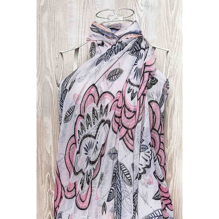 Палантин женский, размер 180х90 см, цвет розовый K05V5548