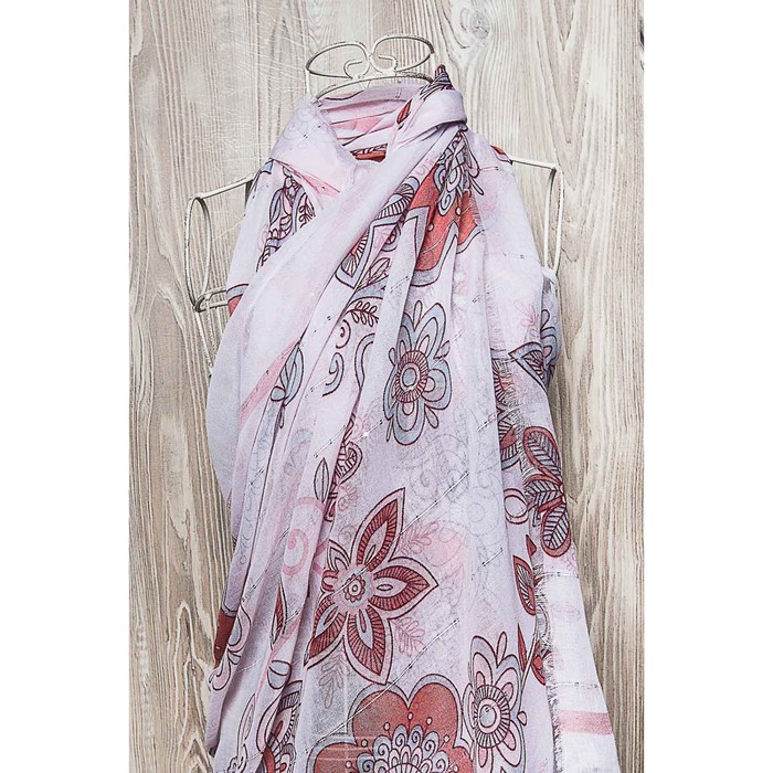 Палантин женский, размер 180х90 см, цвет розовый K05V5549