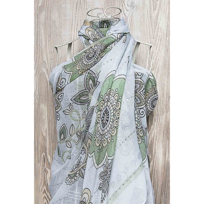 Палантин женский, размер 180х90 см, цвет белый K05V5550