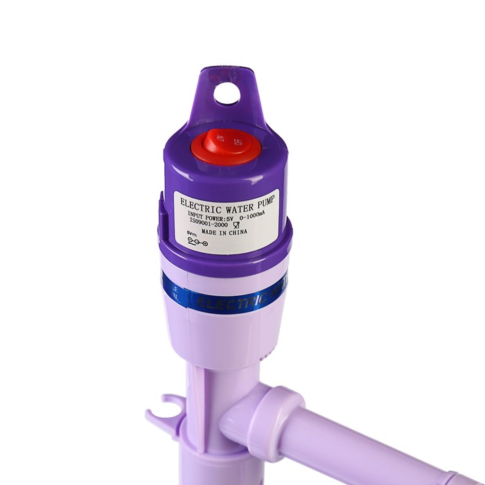 Помпа электрическая "A", под бутыль 19 л, питание 220 В, 12 В, USB, сиреневый
