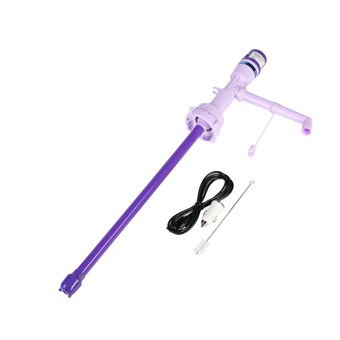 Помпа электрическая "A", под бутыль 19 л, питание 220 В, 12 В, USB, сиреневый