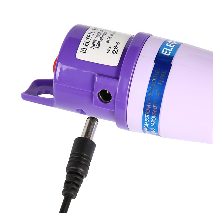 Помпа электрическая "A", под бутыль 19 л, питание 220 В, 12 В, USB, сиреневый