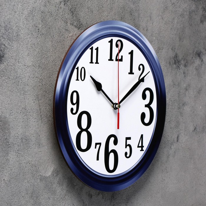 фото Часы настенные "классика", плавный ход, d=24 см соломон