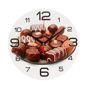 

Часы настенные круглые "Шоколадные конфеты", 24 см микс