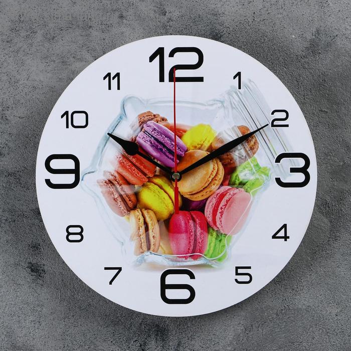 фото Часы настенные круглые "макаруны", 24 см микс