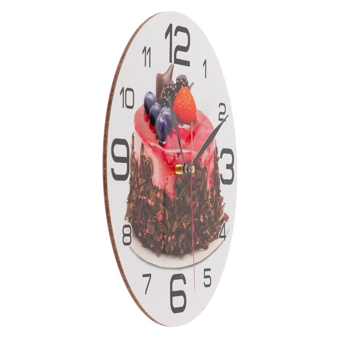 Часы настенные круглые "Ягодный торт", 24 см