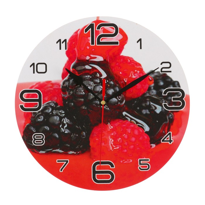 Часы настенные круглые "Ягодный пудинг", 24 см