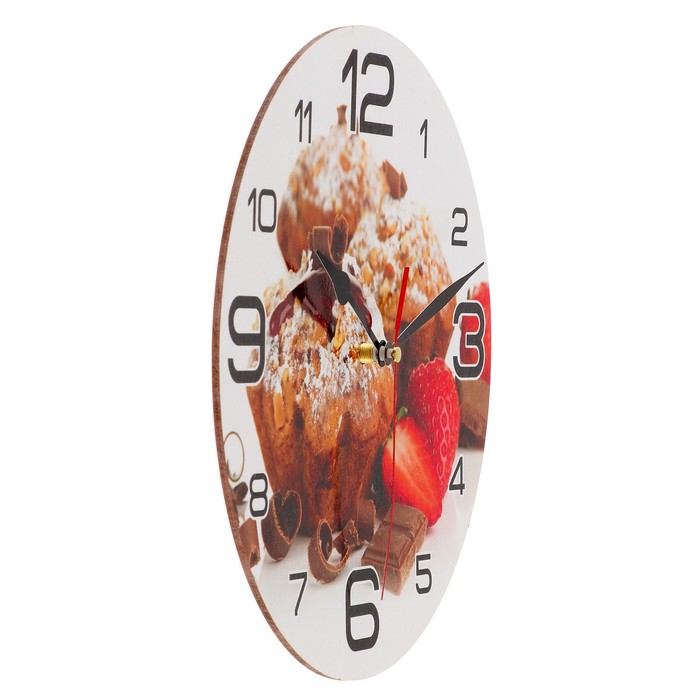 Часы настенные круглые "Шоколадный кекс", 24 см