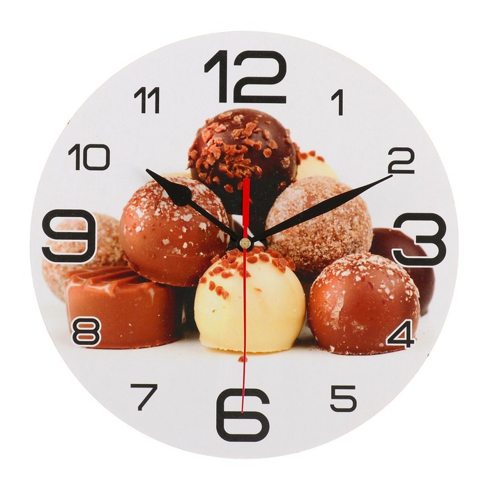 Часы настенные круглые "Шоколадное ассорти", 24 см
