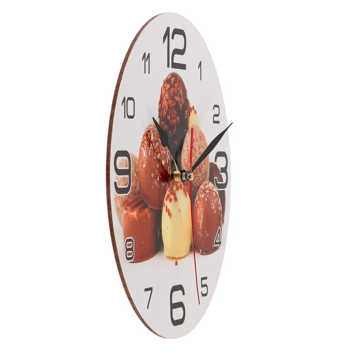 Часы настенные круглые "Шоколадное ассорти", 24 см